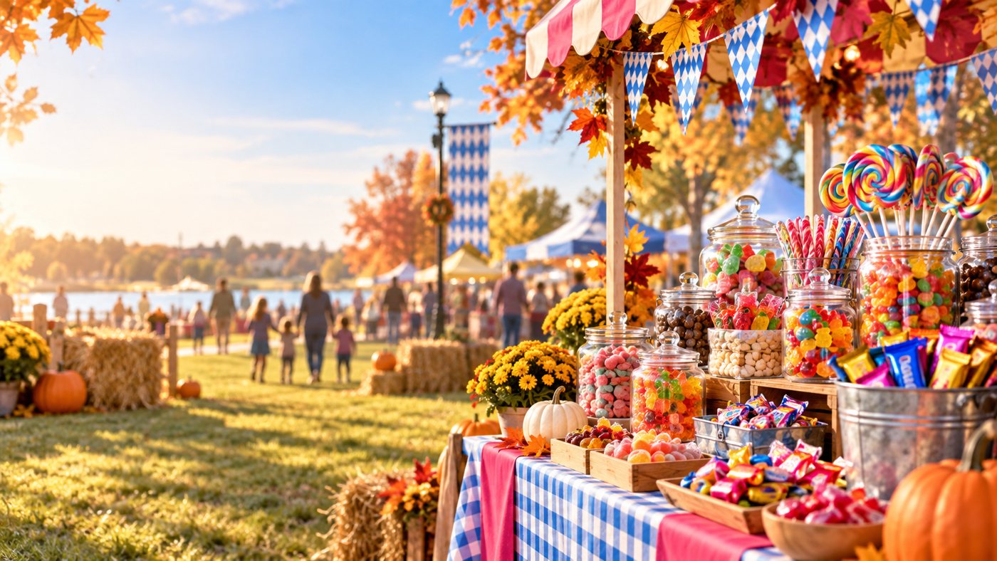 Jesse's Candy booth at Plumas Lake Oktoberfest