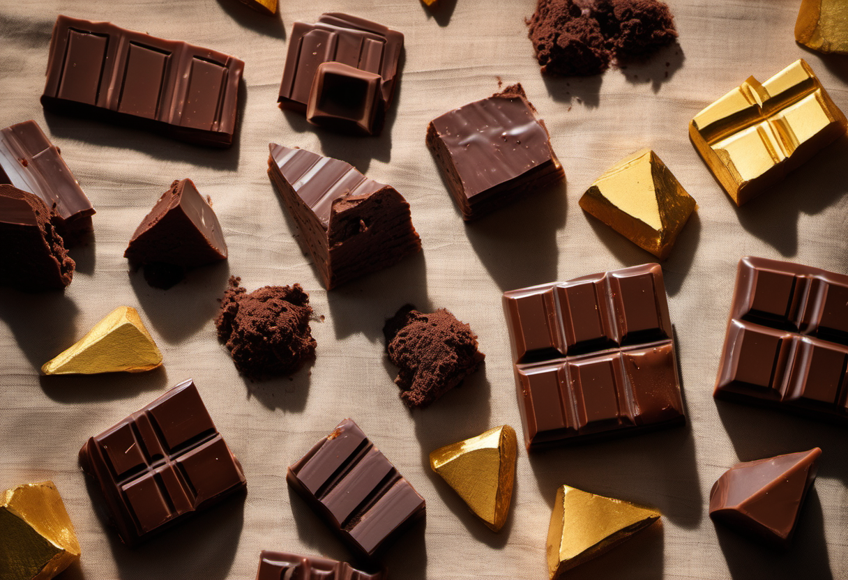 Assorted chocolate pieces