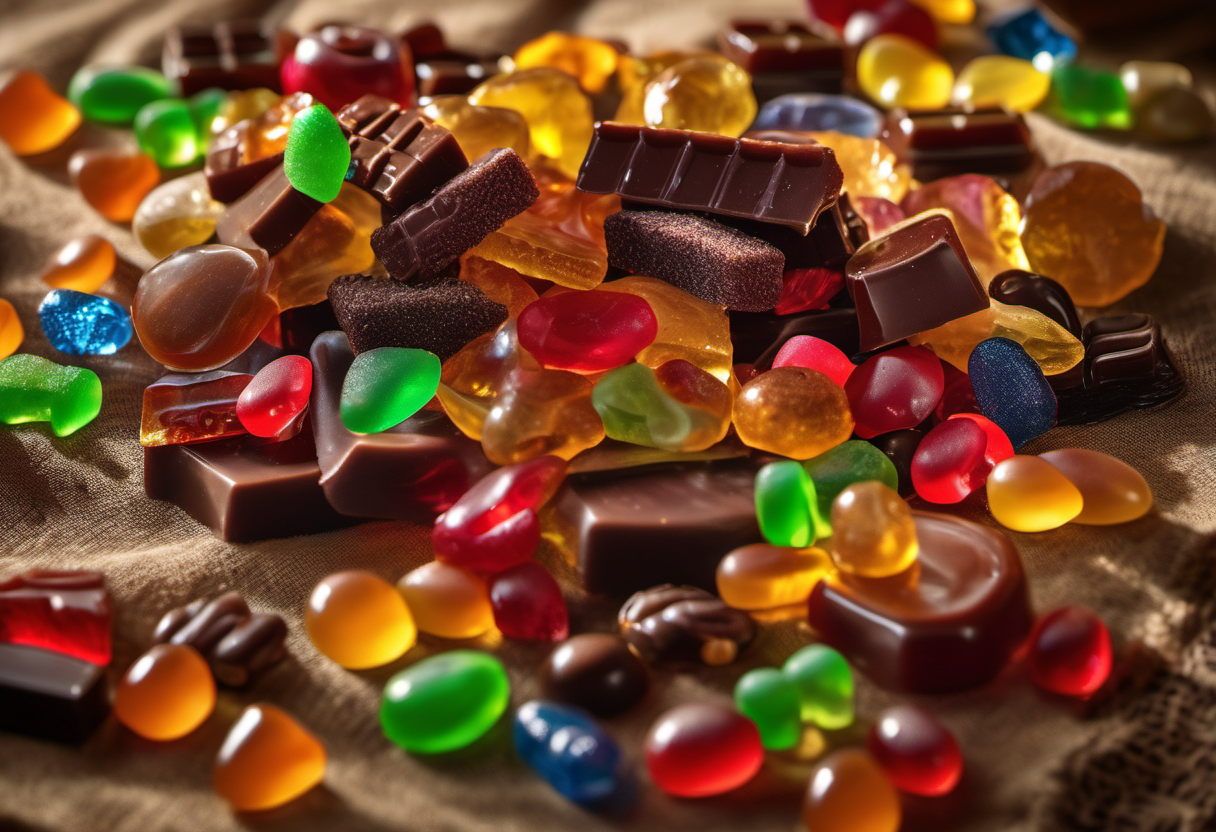 An assortment of colorful candy